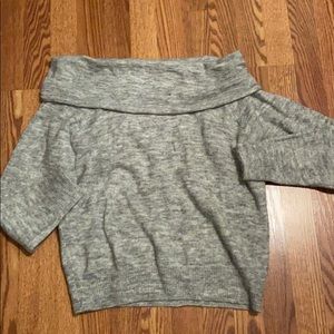 Gray off the shoulder sweater